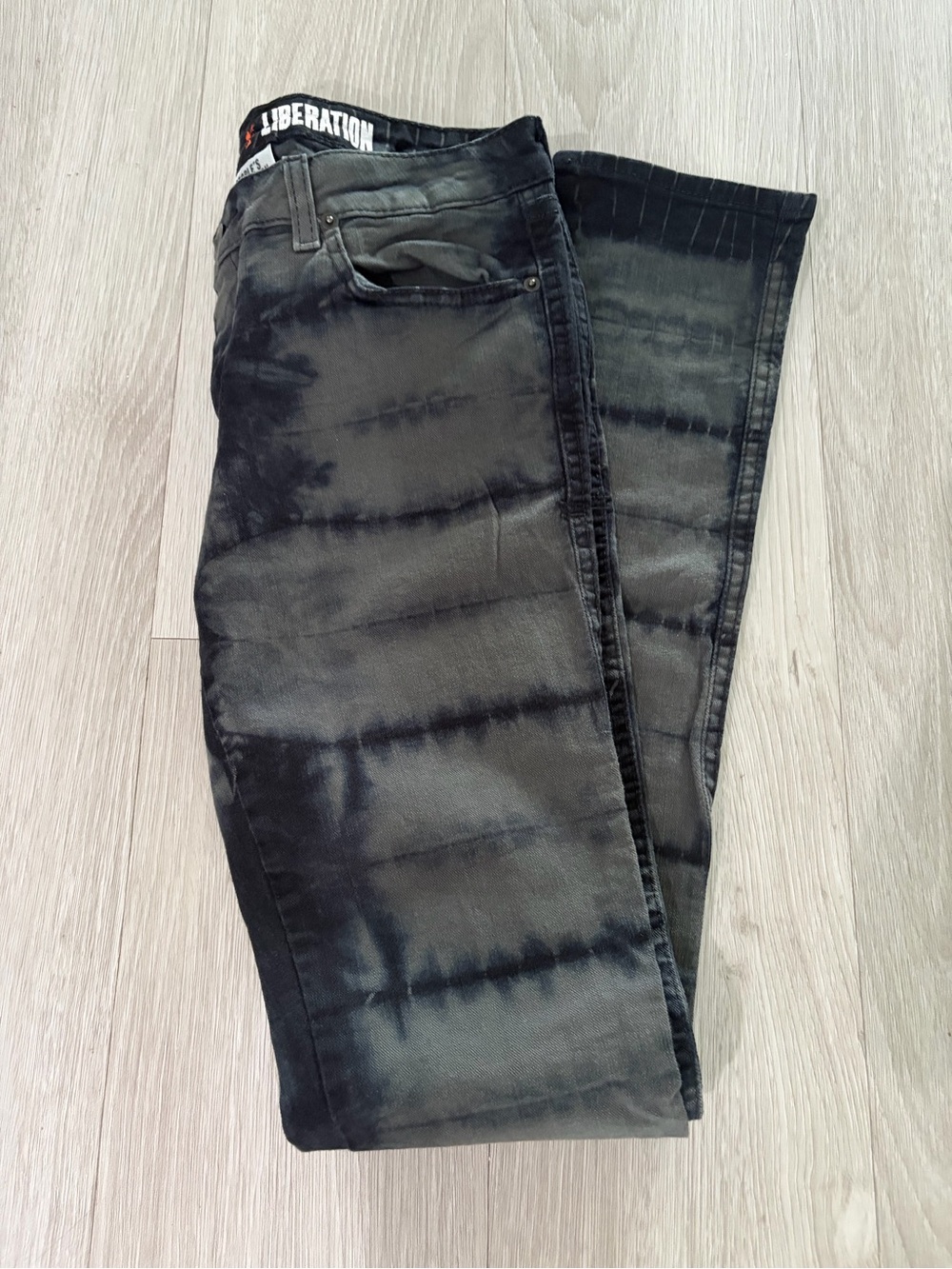 People's Liberation Black Tie-Dye Skinny Jeans